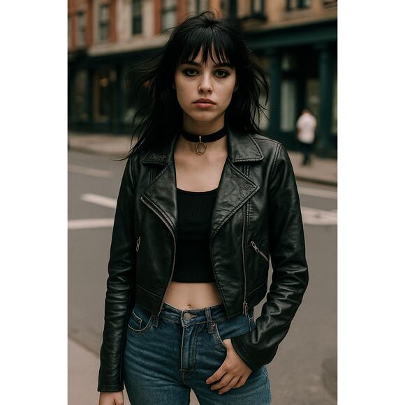 Buffy the Vampire Slayer Faux Leather Moto Jacket by Midnight Hour Size Small - Picture 1 of 4